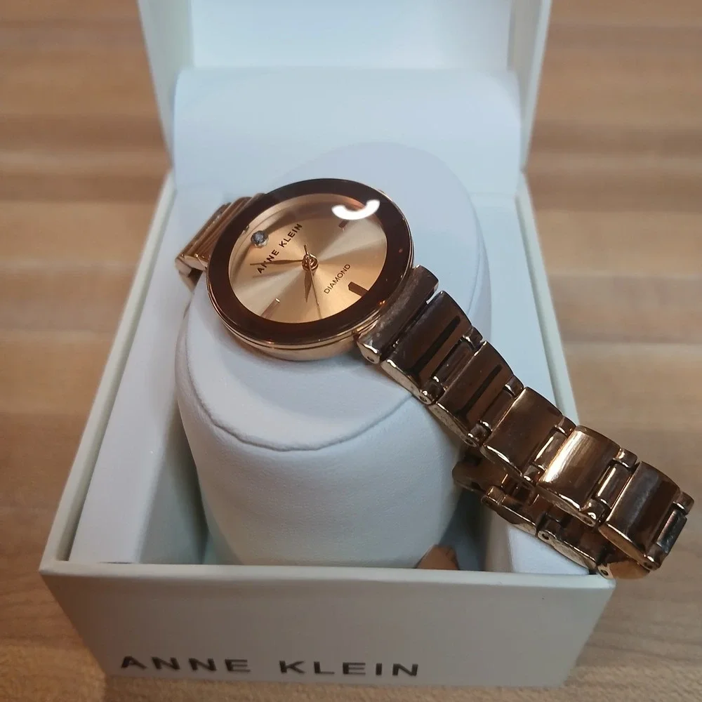 Anne Klein Women's Genuine Diamond Dial Bracelet Watch Rose Gold‎